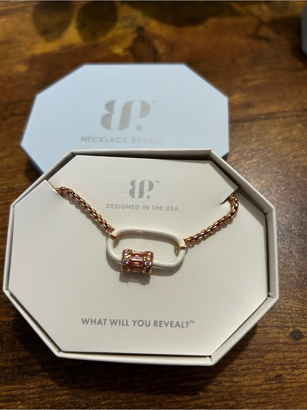 Bomb Party “The Romy Necklace” Rose Gold Carabiner